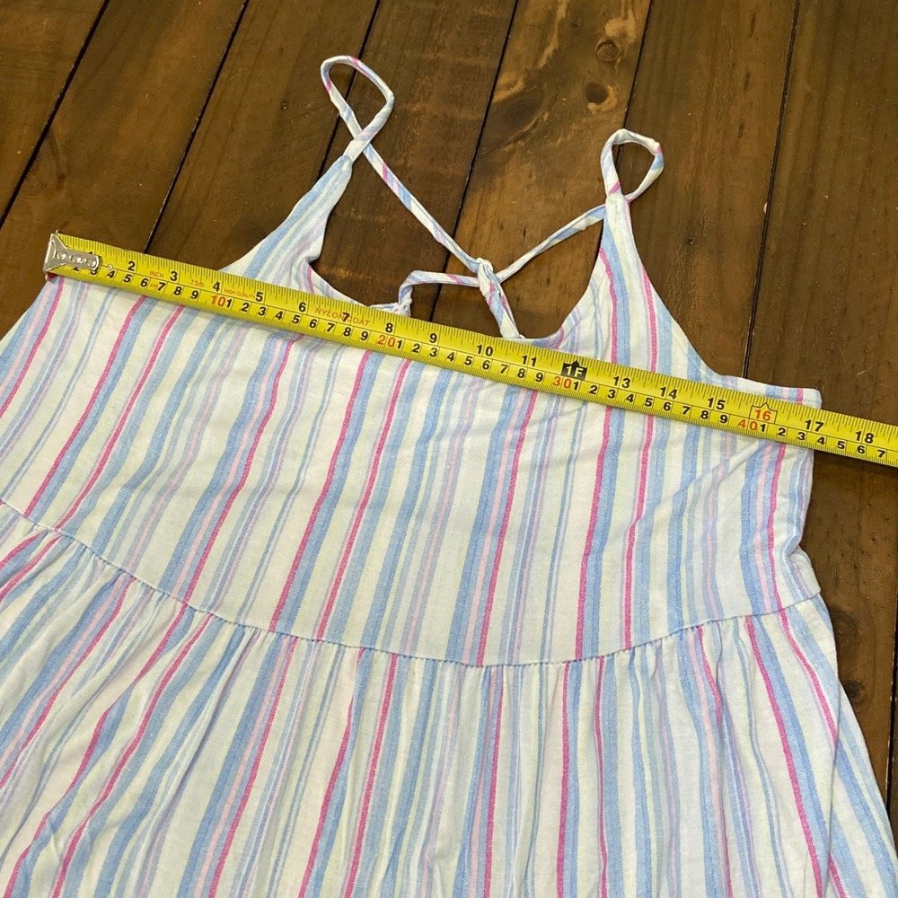 Tommy Bahama Womens Blue Pink Striped Tiered Mini Dress Cover Up TW32611 Medium - Picture 6 of 8